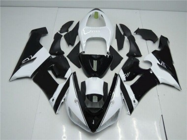 2005-2006 Black White Kawasaki Ninja ZX6R Motorcycle Fairings & Bodywork