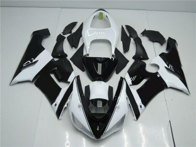 2005-2006 Black White Kawasaki Ninja ZX6R Motorcycle Fairings & Bodywork 2005-2006 Black White Kawasaki Ninja ZX6R Motorcycle Fairings & Bodywork