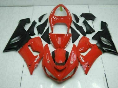 2005-2006 Red Kawasaki Ninja ZX6R Motorcycle Fairings