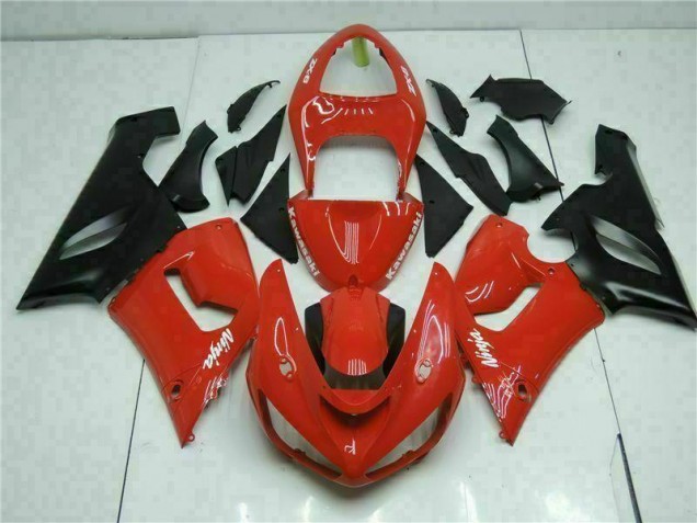 2005-2006 Red Kawasaki Ninja ZX6R Motorcycle Fairings 2005-2006 Red Kawasaki Ninja ZX6R Motorcycle Fairings