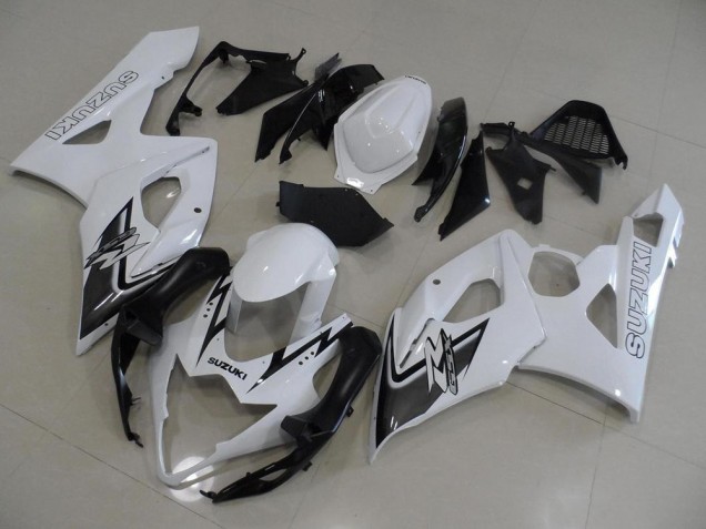 2005-2006 White and Black Suzuki GSXR 1000 Motorcycle Fairings 2005-2006 White and Black Suzuki GSXR 1000 Motorcycle Fairings