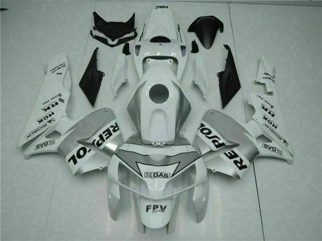 2005-2006 White Honda CBR600RR Abs Fairing Kit 2005-2006 White Honda CBR600RR Abs Fairing Kit