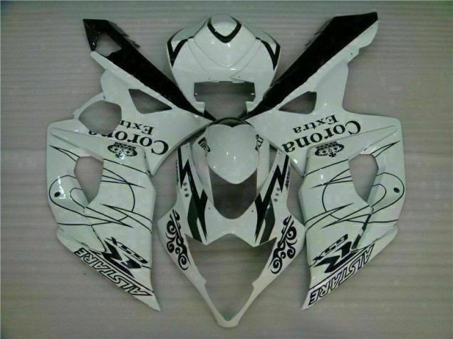 2005-2006 White Suzuki GSXR 1000 Full Fairing Kit