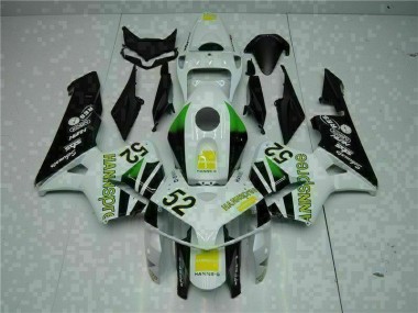 2005-2006 White Yellow Green 52 Honda CBR600RR Motorcycle Fairings