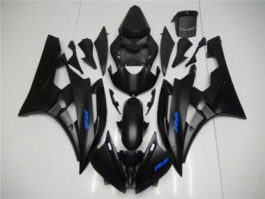 2006-2007 Black Blue Yamaha YZF R6 Motorcycle Fairings