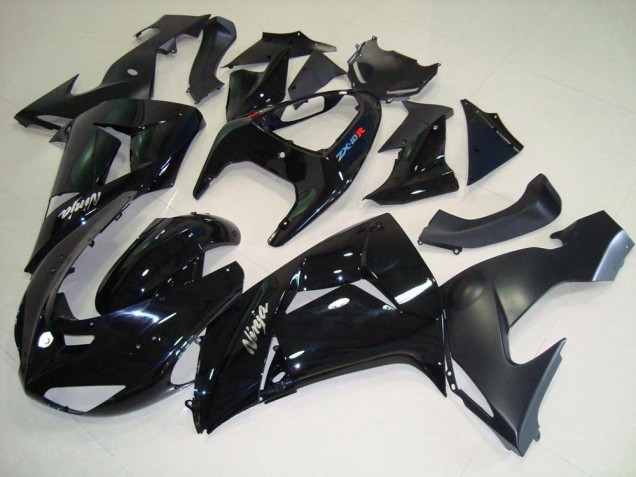 2006-2007 Black Matte Black Kawasaki Ninja ZX10R Motorcycle Fairings 2006-2007 Black Matte Black Kawasaki Ninja ZX10R Motorcycle Fairings
