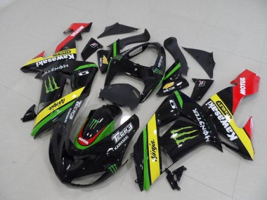 2006-2007 Black Yellow Monster Kawasaki Ninja ZX10R Motorcycle Fairings