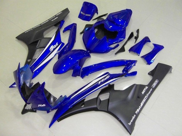2006-2007 Blue Black Yamaha YZF R6 Motorcycle Fairings 2006-2007 Blue Black Yamaha YZF R6 Motorcycle Fairings