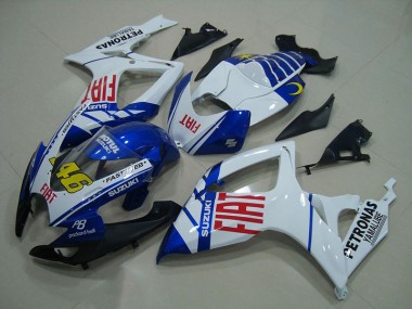 2006-2007 Blue White Fiat Suzuki GSXR750 Motorcycle Fairings & Bodywork