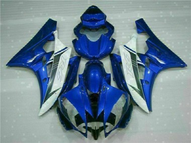 2006-2007 Blue White Yamaha YZF R6 Motorcycle Fairings & Bodywork