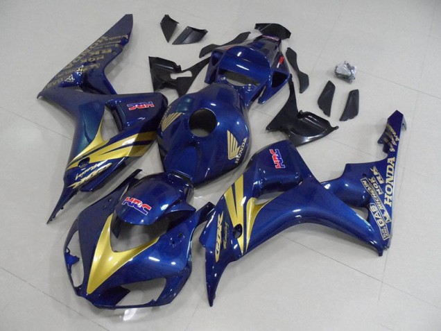 2006-2007 Dark Blue with Gold Stripe Honda CBR1000RR Motorcycle Fairings 2006-2007 Dark Blue with Gold Stripe Honda CBR1000RR Motorcycle Fairings