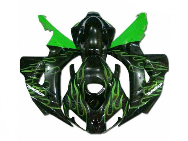 2006-2007 Green Flame Black Honda CBR1000RR Motorcycle Fairings 2006-2007 Green Flame Black Honda CBR1000RR Motorcycle Fairings