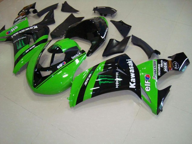 2006-2007 Green Monster Race Kawasaki Ninja ZX10R Motorcycle Fairings 2006-2007 Green Monster Race Kawasaki Ninja ZX10R Motorcycle Fairings