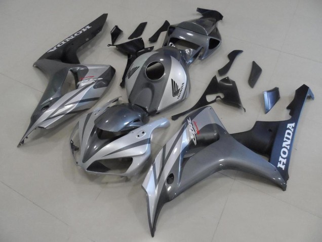 2006-2007 Grey Silver and Matte Black Honda CBR1000RR Motorcycle Fairings 2006-2007 Grey Silver and Matte Black Honda CBR1000RR Motorcycle Fairings