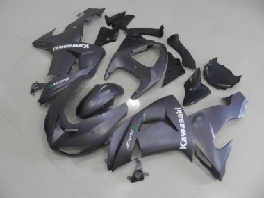 2006-2007 Grey with White Decals Kawasaki Ninja ZX10R Motorcycle Fairings