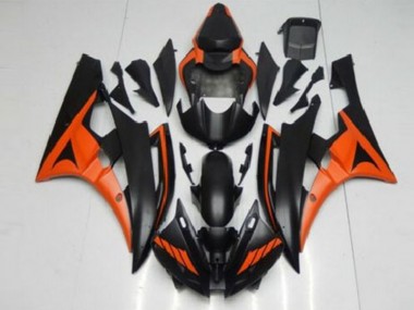 2006-2007 Orange Black Yamaha YZF R6 Motorcycle Fairings