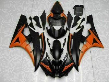 2006-2007 Orange Black Yamaha YZF R6 Motorcycle Fairings & Bodywork