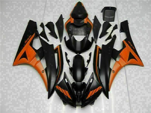 2006-2007 Orange Black Yamaha YZF R6 Motorcycle Fairings & Bodywork