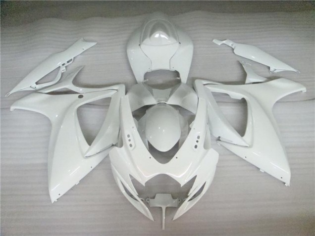 2006-2007 Pearl White Suzuki GSXR 600/750 Motorcycle Fairings