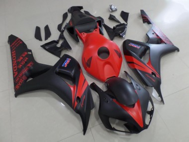 2006-2007 Red and Matte Black Honda CBR1000RR Motorcycle Fairings