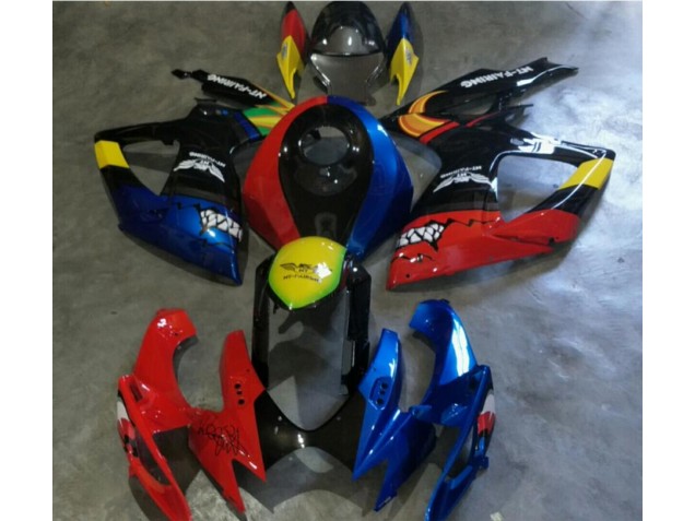 2006-2007 Red Blue Suzuki GSXR 600/750 Motorcycle Fairings