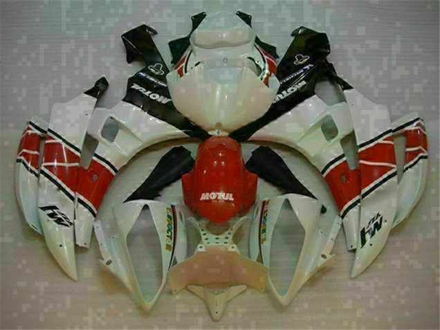 2006-2007 Red White Yamaha YZF R6 Abs Motorcycle Fairings