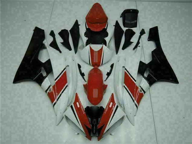 2006-2007 Red White Yamaha YZF R6 Motorcycle Fairings & Bodywork 2006-2007 Red White Yamaha YZF R6 Motorcycle Fairings & Bodywork