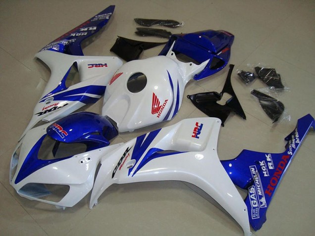 2006-2007 White and Blue Honda CBR1000RR Motorcycle Fairings 2006-2007 White and Blue Honda CBR1000RR Motorcycle Fairings