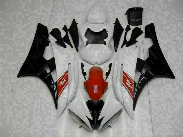 2006-2007 White Black Yamaha YZF R6 Motorcycle Fairings 2006-2007 White Black Yamaha YZF R6 Motorcycle Fairings