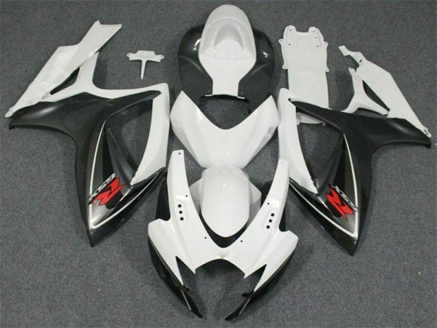 2006-2007 White Suzuki GSXR 600/750 Motorcycle Fairings 2006-2007 White Suzuki GSXR 600/750 Motorcycle Fairings