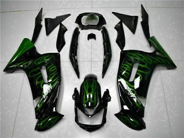 2006-2008 Green Flame Kawasaki Ninja EX650 Motorcycle Fairings 2006-2008 Green Flame Kawasaki Ninja EX650 Motorcycle Fairings