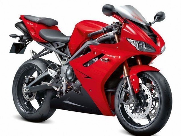 2006-2008 Red Black Triumph Daytona 675 Triple Motorcycle Fairings & Bodywork 2006-2008 Red Black Triumph Daytona 675 Triple Motorcycle Fairings & Bodywork