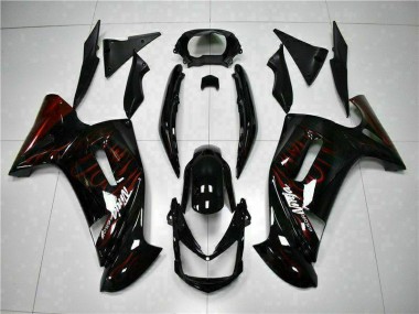 2006-2008 Red Flame Kawasaki Ninja EX650 Motorcycle Fairings