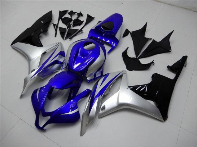 2007-2008 Blue Silver Black Honda CBR600RR Motorcycle Fairings