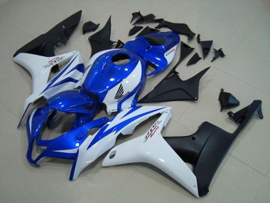 2007-2008 Blue White Matte Black Honda CBR600RR Motorcycle Fairings