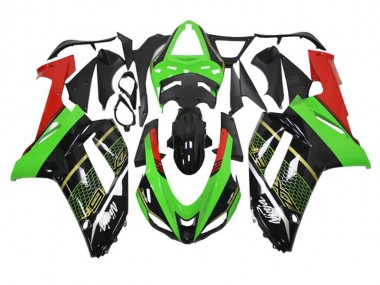 2007-2008 Green Black Kawasaki Ninja ZX6R Motorcycle Fairings & Bodywork