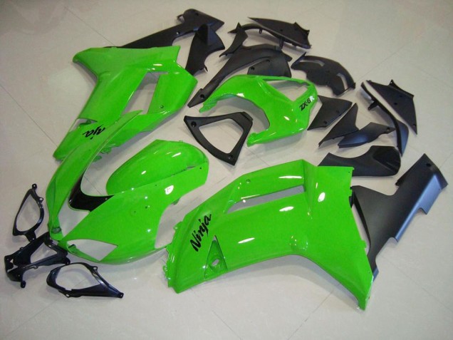 2007-2008 Green Matte Black Kawasaki Ninja ZX6R Motorcycle Fairings 2007-2008 Green Matte Black Kawasaki Ninja ZX6R Motorcycle Fairings