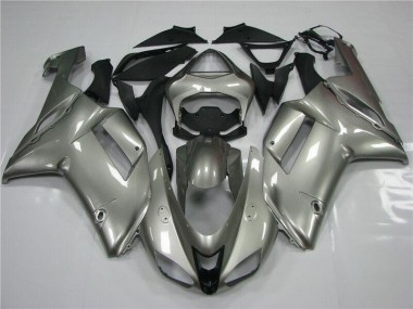 2007-2008 Grey Kawasaki Ninja ZX6R Motorcycle Fairings