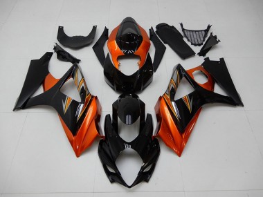 2007-2008 Orange Black Suzuki GSXR 1000 Motorcycle Fairings