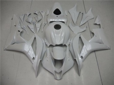 2007-2008 Pearl White Honda CBR600RR Plastics Motorcycle Fairings
