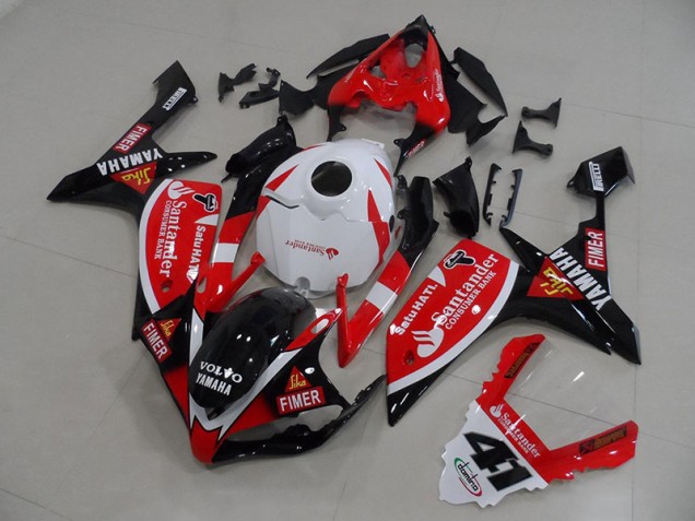 2007-2008 Red Black Stickers Yamaha YZF R1 Motorcycle Fairings