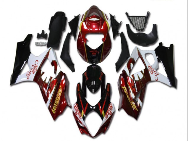 2007-2008 Red White Black Suzuki GSXR 1000 Motorcycle Fairings 2007-2008 Red White Black Suzuki GSXR 1000 Motorcycle Fairings
