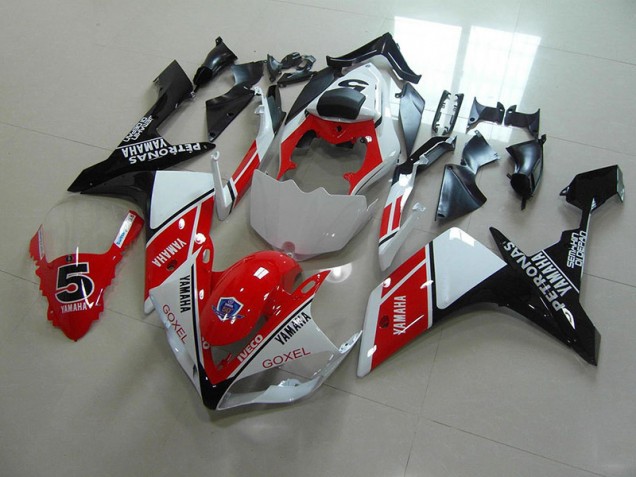 2007-2008 Red White Stickers Yamaha YZF R1 Motorcycle Fairings 2007-2008 Red White Stickers Yamaha YZF R1 Motorcycle Fairings