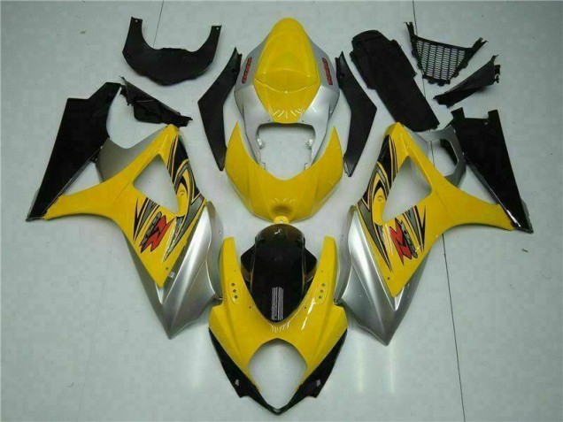 2007-2008 Yellow Suzuki GSXR 1000 Motorcycle Fairings & Bodywork 2007-2008 Yellow Suzuki GSXR 1000 Motorcycle Fairings & Bodywork