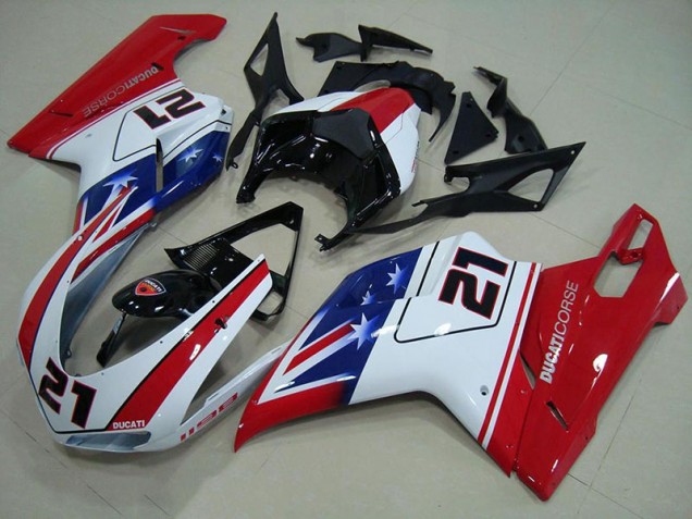 2007-2012 21 Ducati 848 1098 1198 Motorcycle Fairings 2007-2012 21 Ducati 848 1098 1198 Motorcycle Fairings