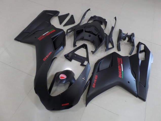 2007-2012 Matte Black Red Sticker Ducati 848 1098 1198 Motorcycle Fairings 2007-2012 Matte Black Red Sticker Ducati 848 1098 1198 Motorcycle Fairings
