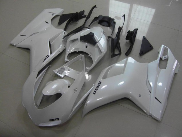 2007-2012 Pear White Black Decals Ducati 848 1098 1198 Motorcycle Fairings 2007-2012 Pear White Black Decals Ducati 848 1098 1198 Motorcycle Fairings
