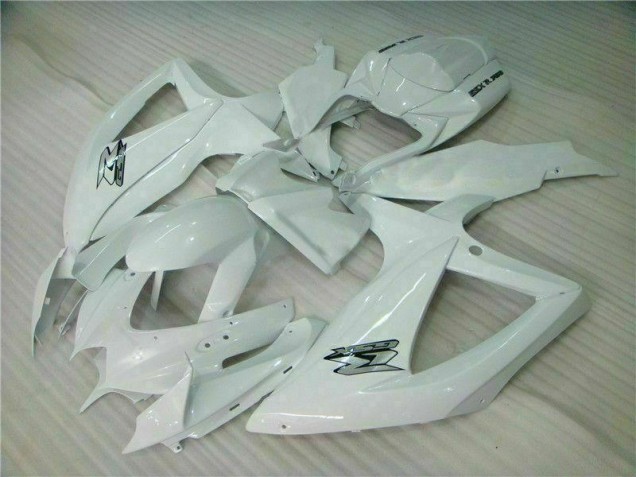 2008-2010 White Suzuki GSXR 600/750 Motorcycle Fairings