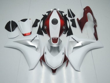 2008-2011 Candy Red White and Silver Honda CBR1000RR Motorcycle Fairings