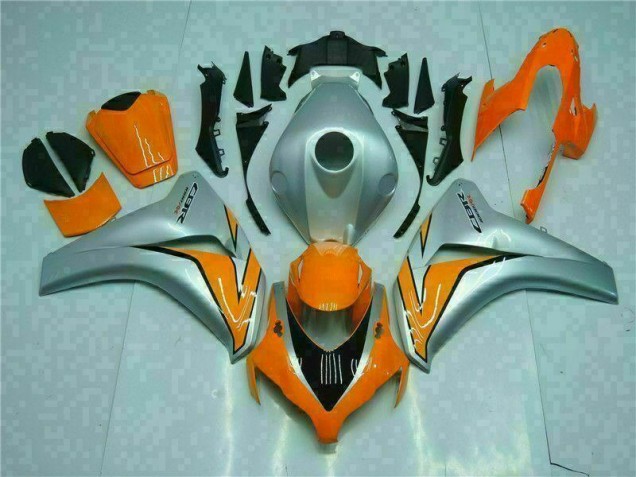 2008-2011 Orange Silver Honda CBR1000RR Full Fairing Kit 2008-2011 Orange Silver Honda CBR1000RR Full Fairing Kit